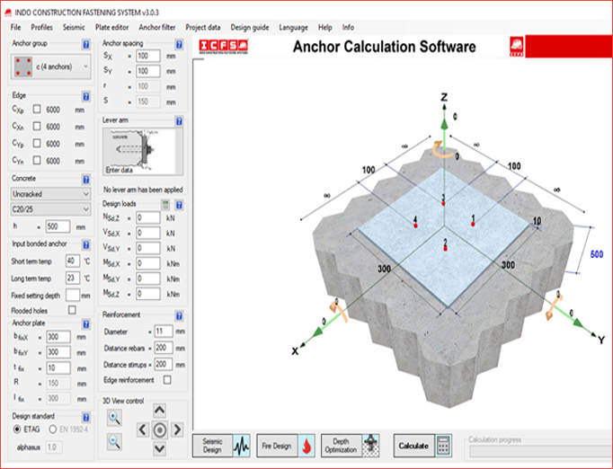 Chemical Anchor Calculation Software